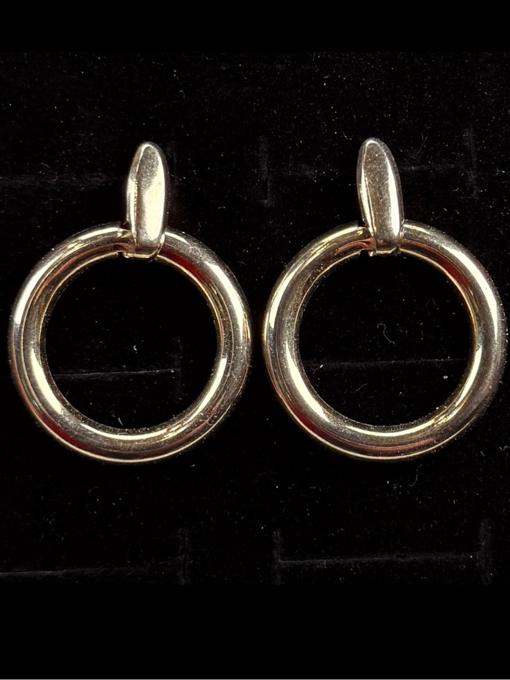 Vintage Aged Goldtone Lightweight Pierced Earrings